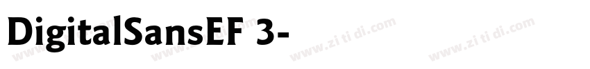 DigitalSansEF 3字体转换